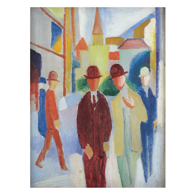Canvas art August Macke - Bright Street with People
