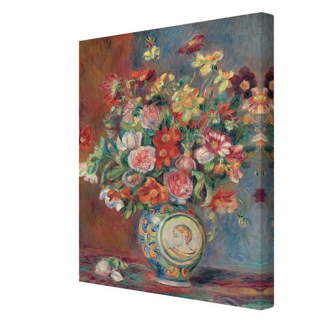 Floral canvas Auguste Renoir - Flower vase
