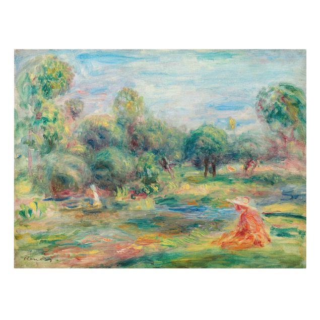 Tree print Auguste Renoir - Landscape At Cagnes