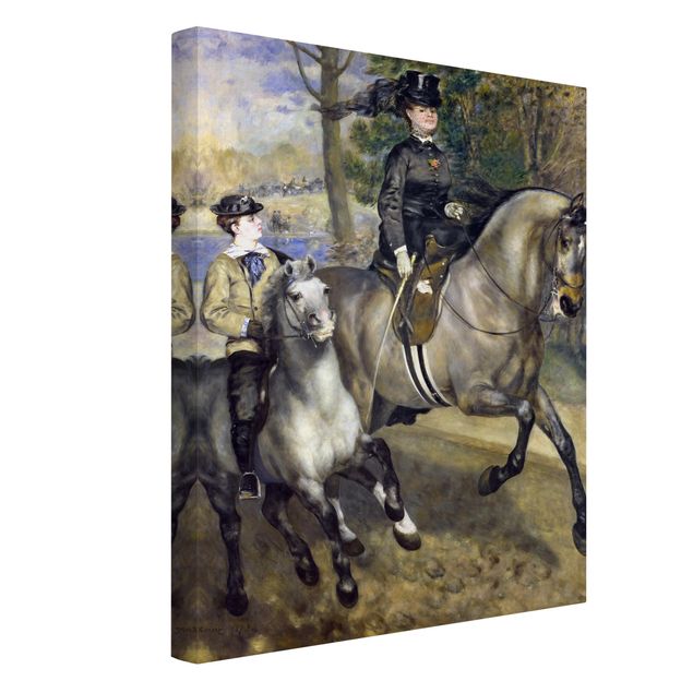 Canvas horse Auguste Renoir - Riding in the Bois de Boulogne