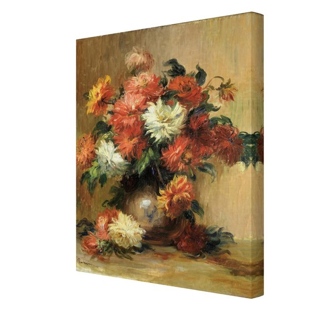 Flower print Auguste Renoir - Still Life with Dahlias