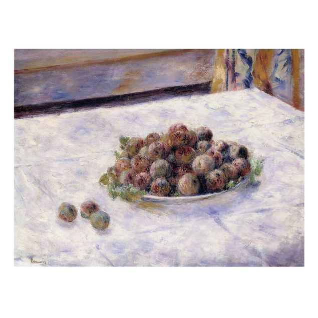 Canvas art Auguste Renoir - Still Life, A Plate Of Plums
