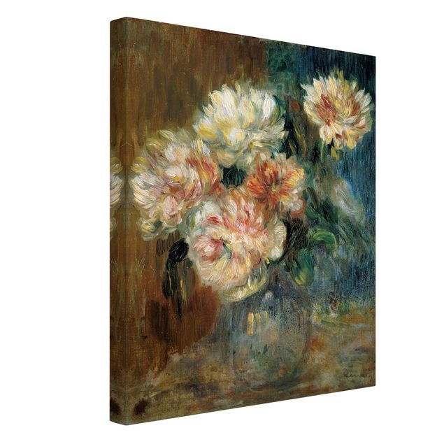 Rose canvas Auguste Renoir - Vase of Peonies