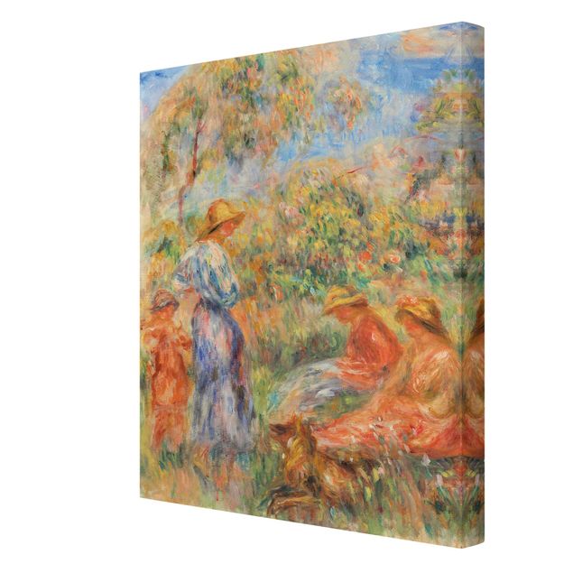 Canvas art Auguste Renoir - Three Women and Child in a Landscape