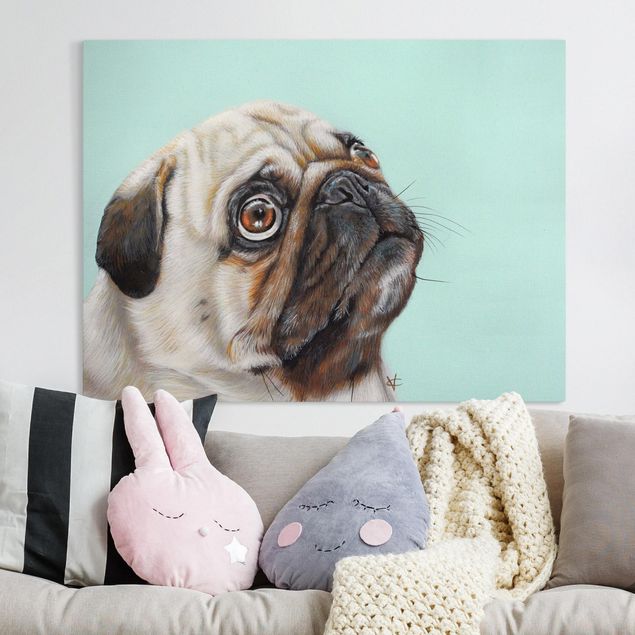 Dog canvas art Reward For Pug
