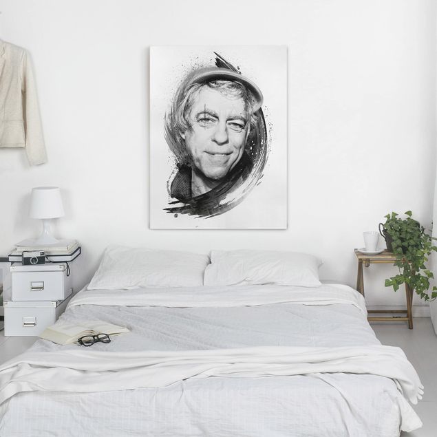 Wall art black and white Bob Geldof - Strassenkoeter - Viva Con Agua