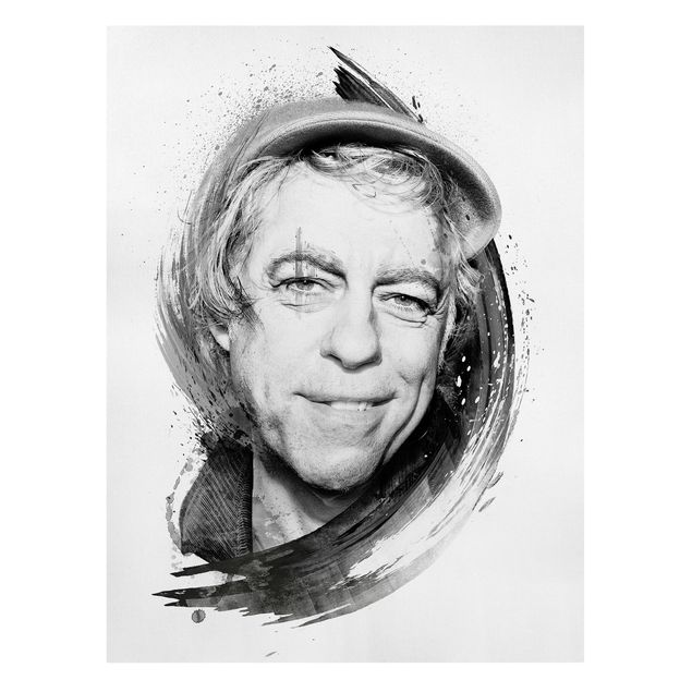 Prints black and white Bob Geldof - Strassenkoeter - Viva Con Agua