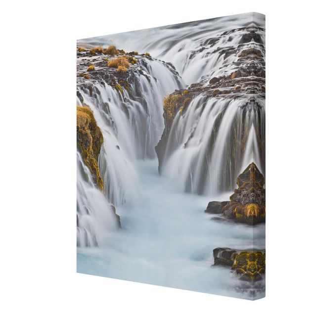 Landscape canvas wall art Brúarfoss Waterfall In Iceland