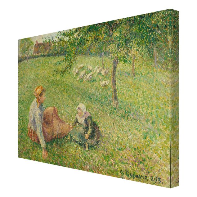 Dog canvas Camille Pissarro - The Geese Pasture