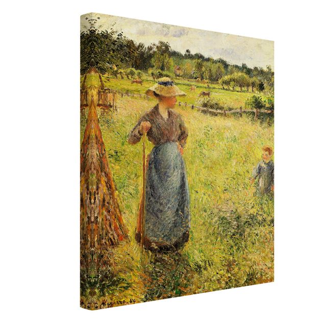 Art style post impressionism Camille Pissarro - The Haymaker