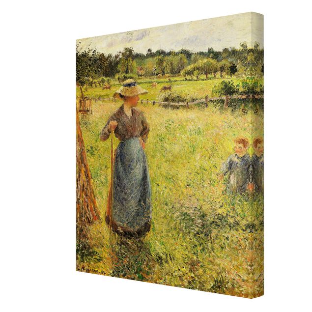 Landscape canvas prints Camille Pissarro - The Haymaker
