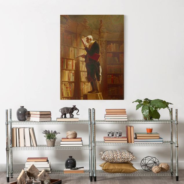 Romantic style art Carl Spitzweg - The Bookworm (Detail)