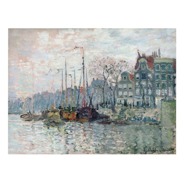 Canvas art Claude Monet - View Of The Prins Hendrikkade And The Kromme Waal In Amsterdam