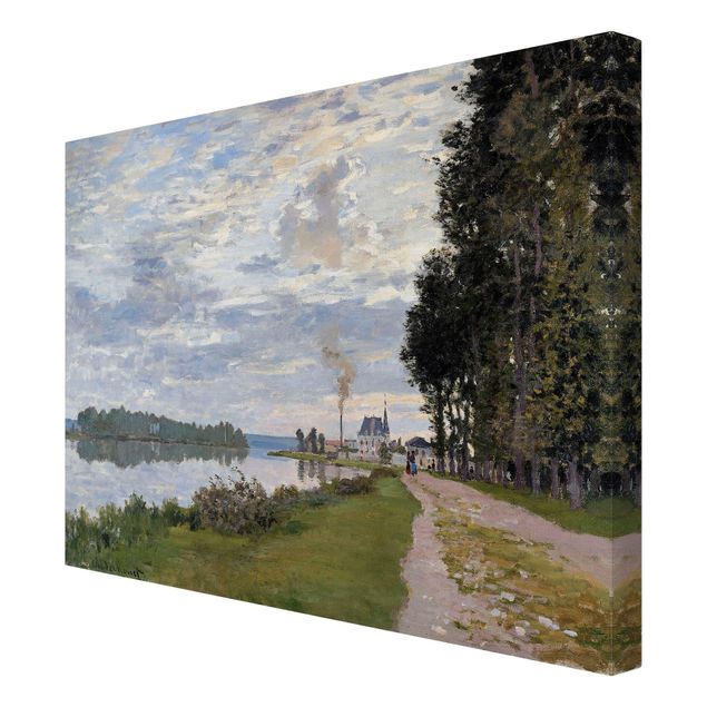 Canvas art prints Claude Monet - The Waterfront At Argenteuil