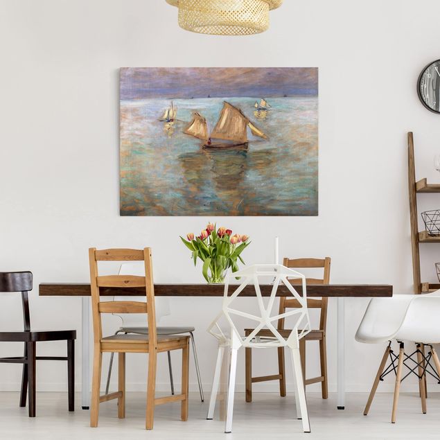 Impressionist art Claude Monet - Fishing Boats Near Pourville