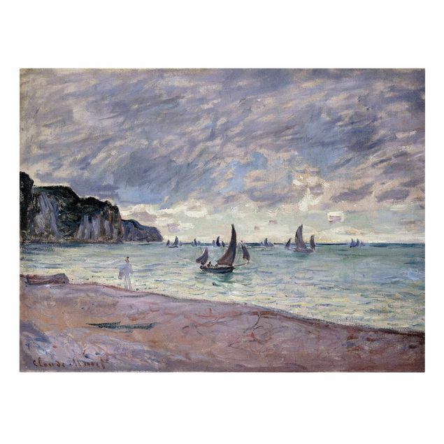 Landscape wall art Claude Monet - Fishing Boats In Front Of The Beach And Cliffs Of Pourville