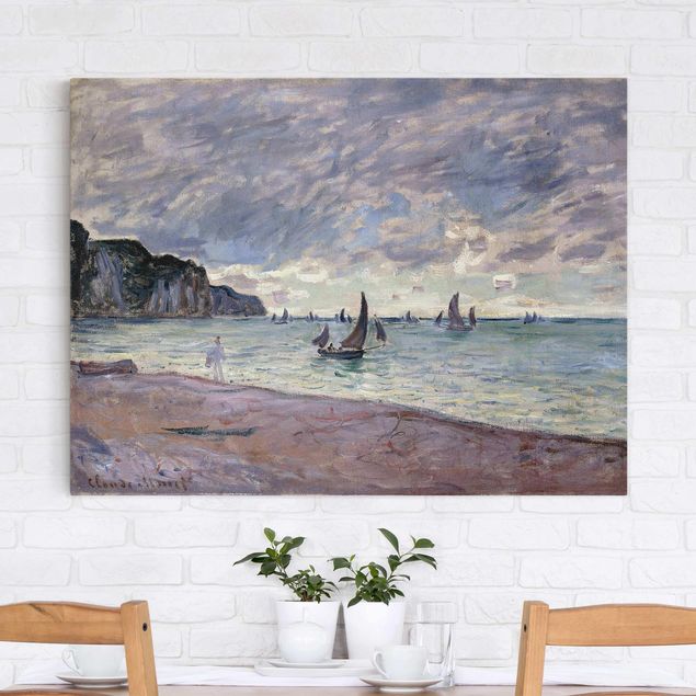 Kitchen Claude Monet - Fishing Boats In Front Of The Beach And Cliffs Of Pourville