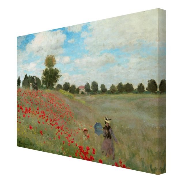 Poppy canvas Claude Monet - Poppy Field Near Argenteuil
