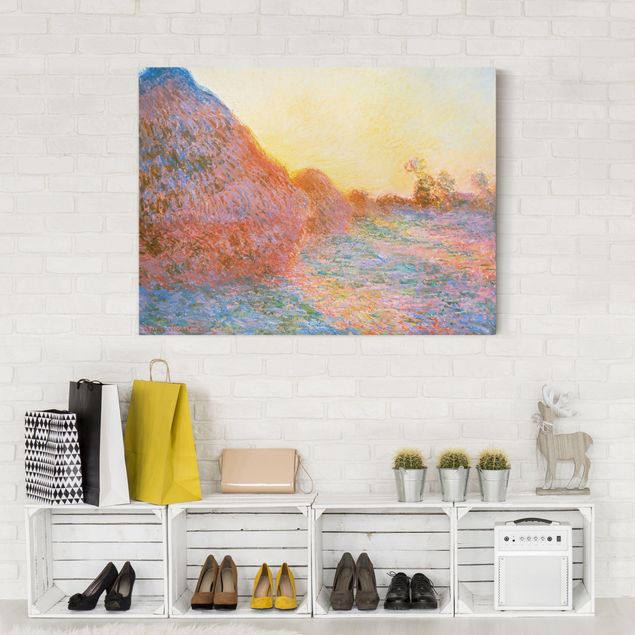 Paintings of impressionism Claude Monet - Haystack In Sunlight