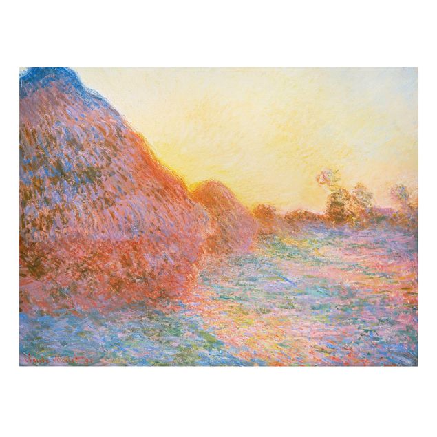 Sunset wall art Claude Monet - Haystack In Sunlight