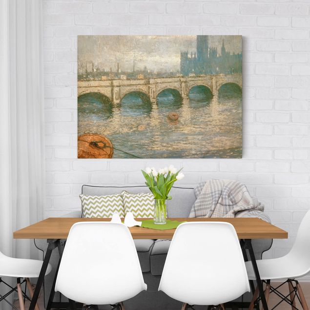 Paintings of impressionism Claude Monet - Thames Bridge And Parliament Building In London