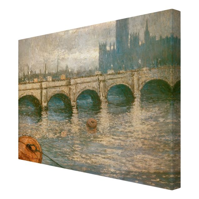 Canvas art Claude Monet - Thames Bridge And Parliament Building In London