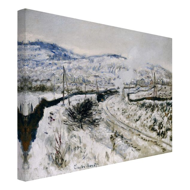 Landscape canvas prints Claude Monet - Train In The Snow At Argenteuil