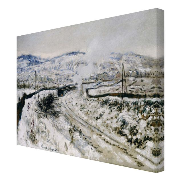 Mountain canvas art Claude Monet - Train In The Snow At Argenteuil