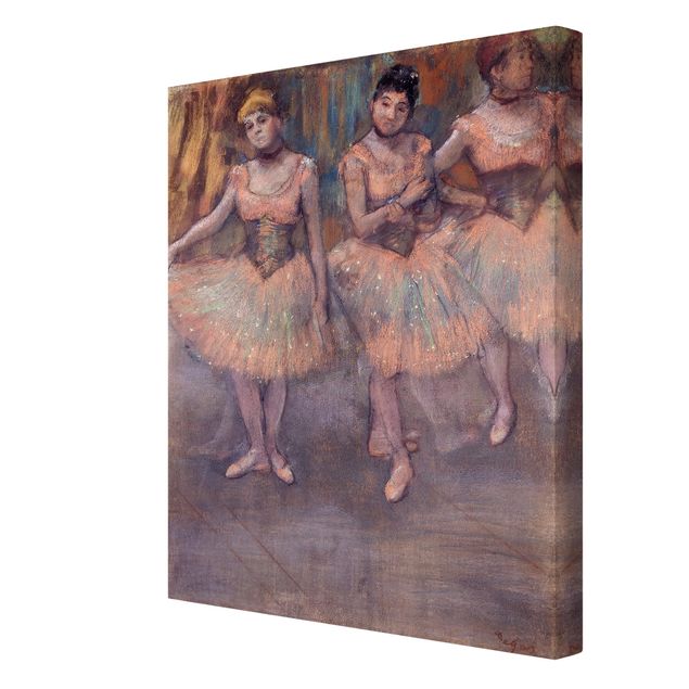Canvas art Edgar Degas - Three Dancers before Exercise