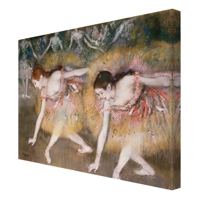Canvas art Edgar Degas - Dancers Bending Down