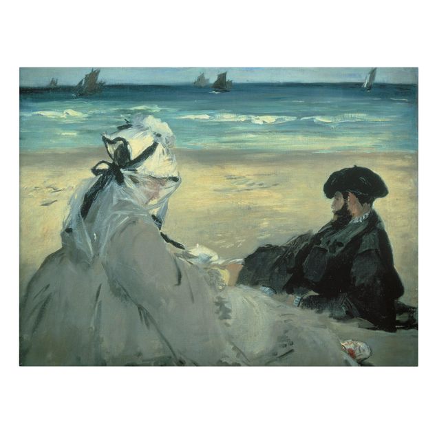 Beach canvas art Edouard Manet - On The Beach