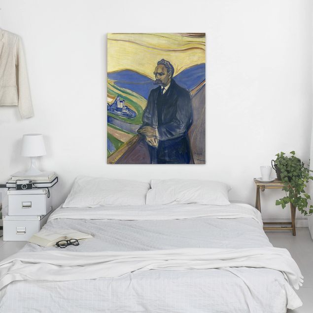 Post impressionism Edvard Munch - Portrait of Friedrich Nietzsche
