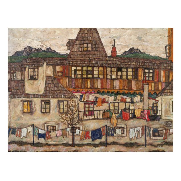 Canvas art Egon Schiele - House With Drying Laundry
