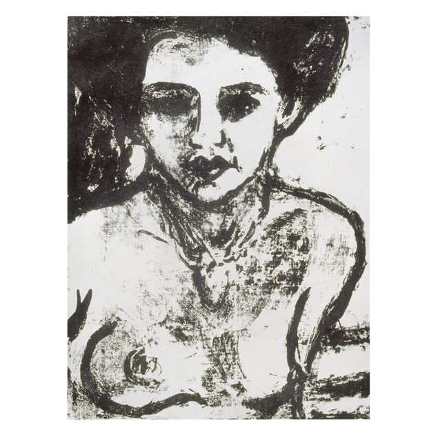 Black and white canvas art Ernst Ludwig Kirchner - Artist's Child