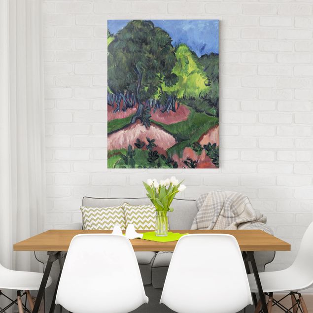 Art styles Ernst Ludwig Kirchner - Landscape with Chestnut Tree