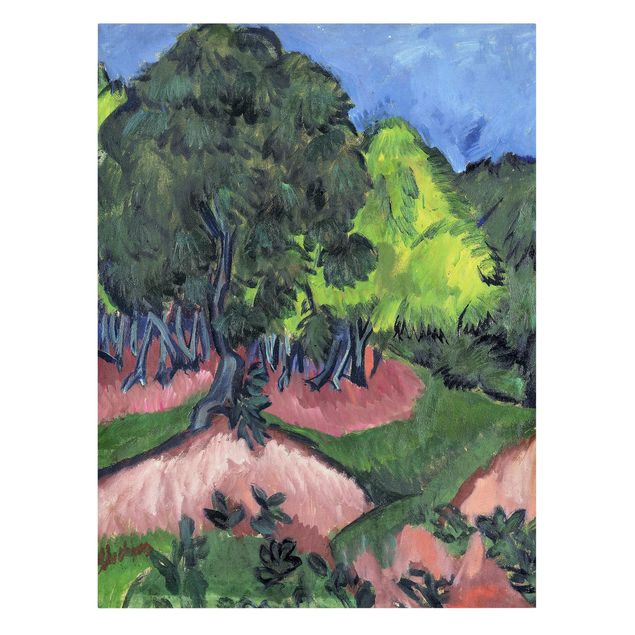 Art prints Ernst Ludwig Kirchner - Landscape with Chestnut Tree
