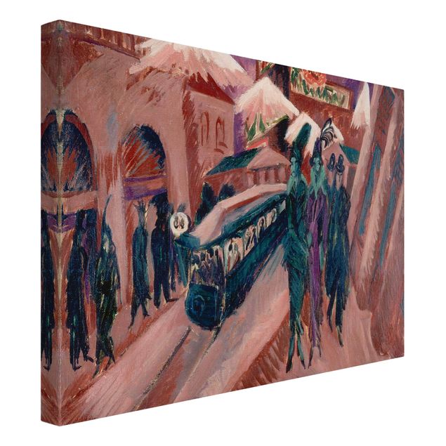 Canvas prints art print Ernst Ludwig Kirchner - Leipziger Street With Eectric Train