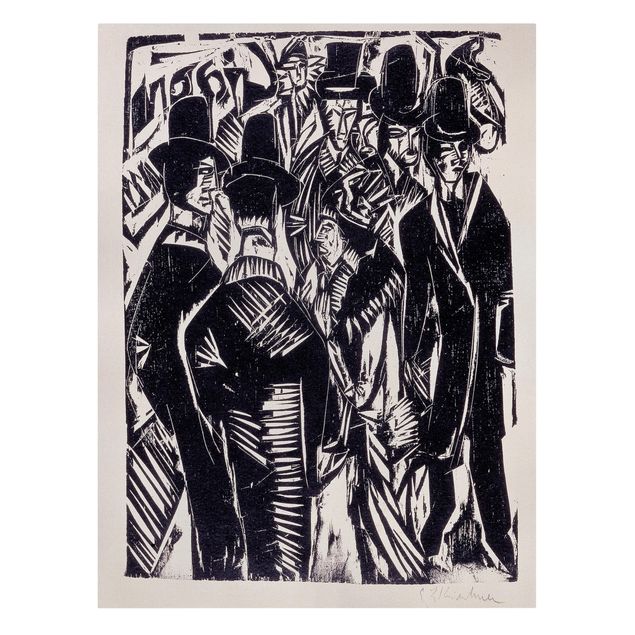 Contemporary art prints Ernst Ludwig Kirchner - Street Scene: In Front of a Shop Window