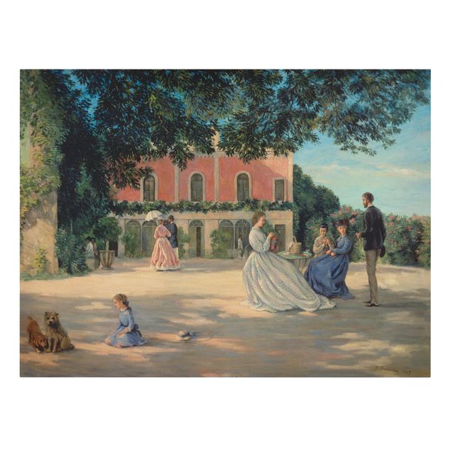 Canvas art Frédéric Bazille - Family Reunion On The Terrace At Meric