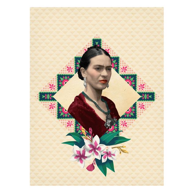 Frida Kahlo art Frida Kahlo - Flowers And Geometry