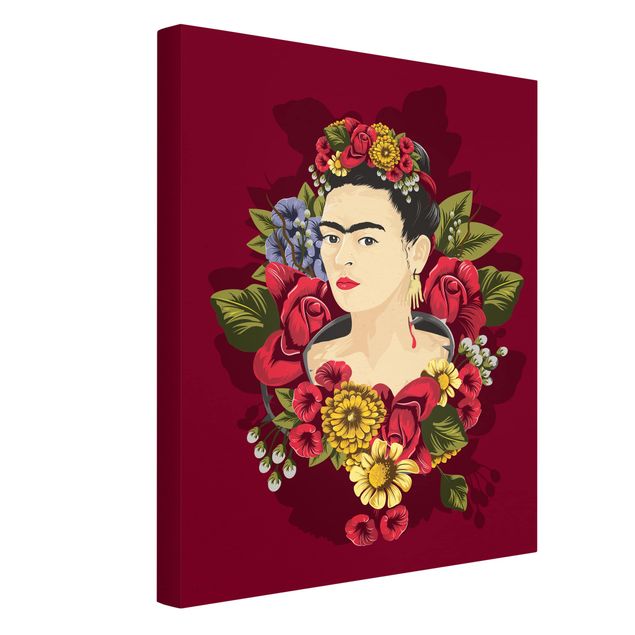 Canvas prints art print Frida Kahlo - Roses