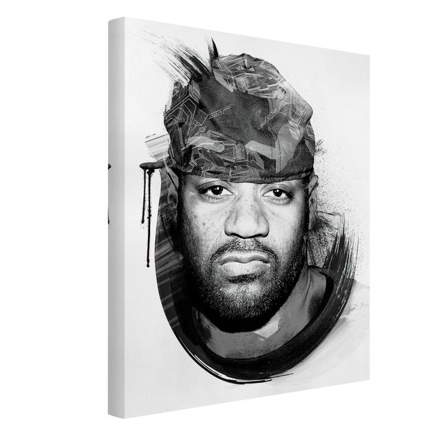 Framed portrait prints Ghostface Killah - Wu Tang Clan - Strassenkoeter - Viva Con Agua