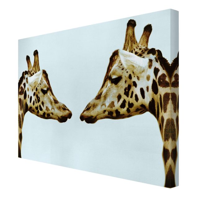 Animal canvas art Giraffes In Love