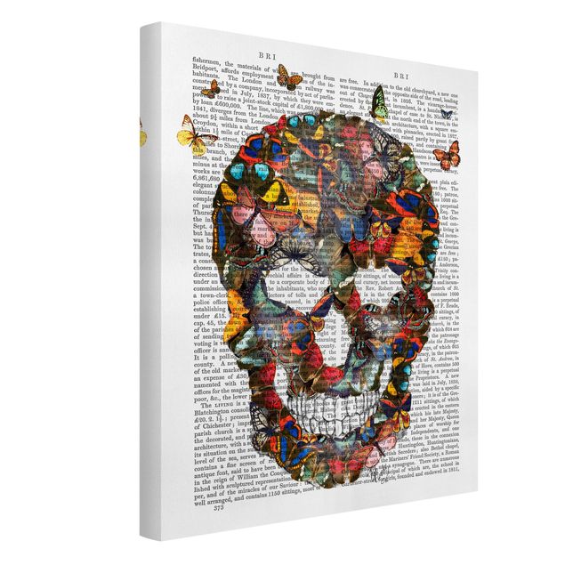 Animal wall art Scary Reading - Butterfly Skull