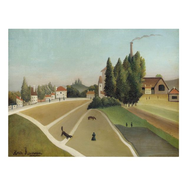 Canvas art Henri Rousseau - Landscape With Factory
