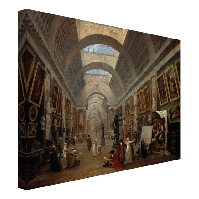 Art prints Hubert Robert - The Equipment Project For The Large Gallery Of The Louvre