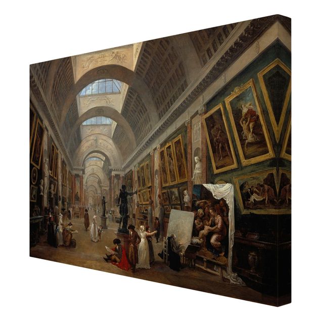 Modern art prints Hubert Robert - The Equipment Project For The Large Gallery Of The Louvre