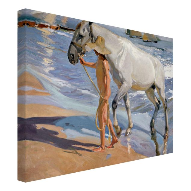 Canvas horse Joaquin Sorolla - The Horse’S Bath