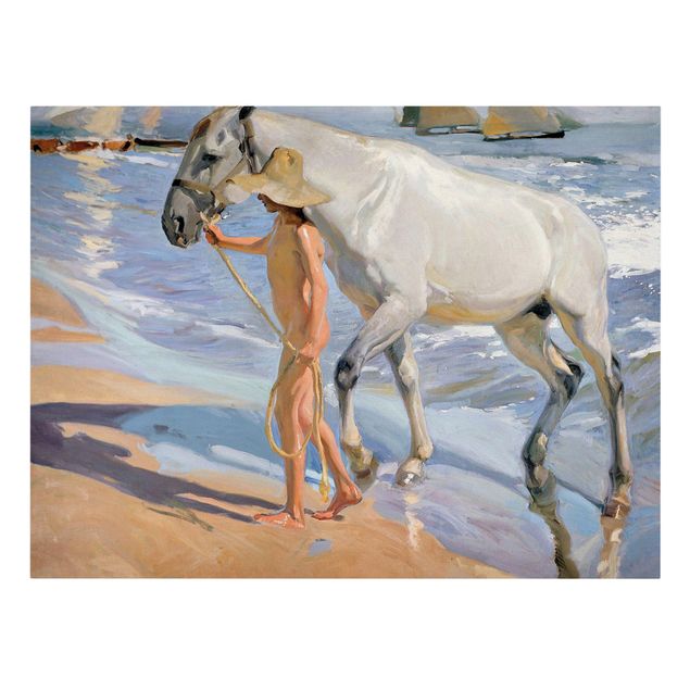 Horse canvas Joaquin Sorolla - The Horse’S Bath