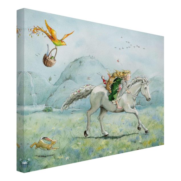 Animal canvas Lilia the little Princess- On The Unicorn